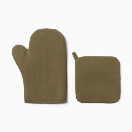 Kitchen Ethel kitchen, green color, mittens-seizure 18x29 cm, 19x19 cm tack-2