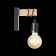 Wall lamp EVOLUCE. SL1142.401.01. Bagetti. 1x60 W, E27, 6.5x16 cm, black color, light wood