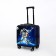 Small suitcase 20 "On a zipper, code lock, 4 wheels, blue color