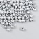 Set of beads "needlework" plastic, diameter 6 mm, 25 g, silver