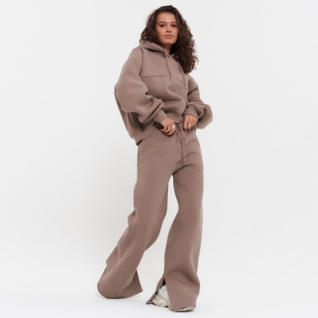 Women's costume (sweatshirt/trousers) is launched, brown color, rr m (44-46)