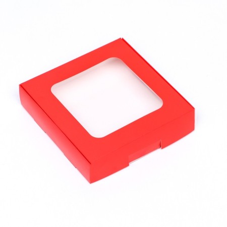 Self -assembly box with a red window, 13 x 13 x 3 cm-1