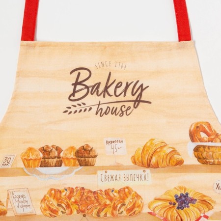 Apron Ethel Bakery House 70x60 cm, 100% cotton, reps 210 g/m2-3