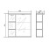 Wardrobe-mirror Versailles (with backlight) left 55 15 cm x 55 cm x 70 cm