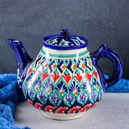 Rishtan ceramics "Patterns", 1600 ml, blue mix-1