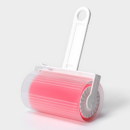 A video for cleaning clothes in a silicone case, 17 × 11 × 6 cm, pink color