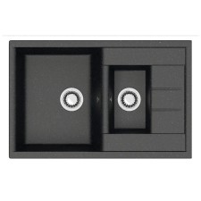 Мойка кухонная из камня ZETT lab. 210/Q4, 755x500x218 мм, матовая, врезная, черная