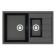 Kitchen is a kitchen from Zett Lab stone. 210/Q4, 755x500x218 mm, matte, mortise, black