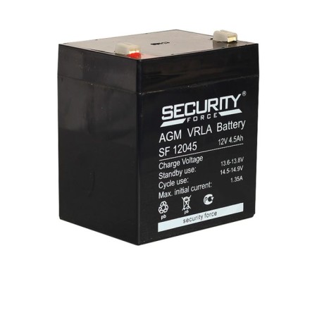 The battery of Security Force SF 12045, 12 V, 4.5 Ah