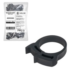 AIRLINE clamp, 26-31/9 mm, power gear castle, plastic P66, black
