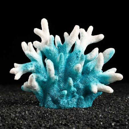 Decorative Coral "Sinulary", 18 x 9 x 14 cm, blue