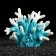 Decorative Coral "Sinulary", 18 x 9 x 14 cm, blue