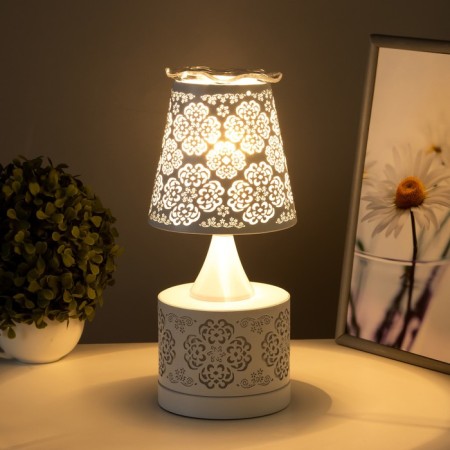 Aroma lace with backlight "pattern" E27 40W+RGB white 13x13x30 cm-2