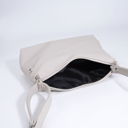 Cross-Bodi Bag on a zipper, the color is gray-beige-5
