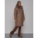 Coat insulated winter female, size 48, brown color