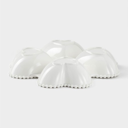 Menzhitsa ceramic 4 cells "Heart", 25 × 4.5 cm, white color-2