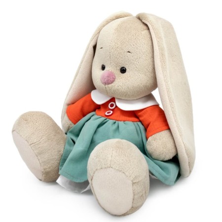 Soft toy "Bunny Mi", in a two -tone dress, 18 cm-1
