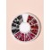 Decorative elements for decor, voluminous, 12 cells, black/pink/red color