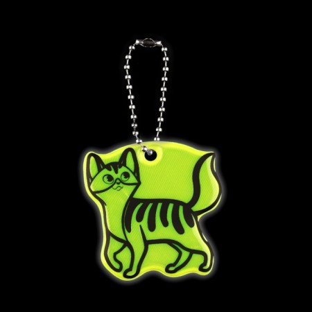 The reflective element "cat", bilateral, 4.9 × 4.9 cm, color mix-3