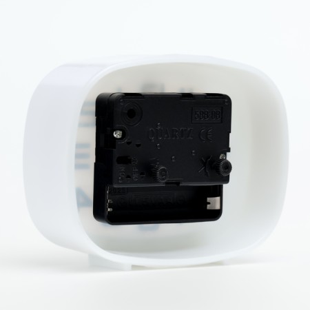 Alarm clock, discrete move, 10 x 8 x 4 cm, white-2