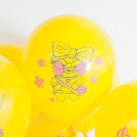 Shar Latex 12 "Happy Birthday! La Laddo", 2-land, set 25 pcs., Yellow color-3