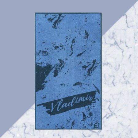 The towel is the Named Tensor Ethel "Vladimir" Blue, 50x90cm, 100% cotton, 420g/m2