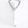 Piece "chain" toggle with thread, color silver, 45 cm