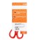 Office scissors 15 cm, plastic handles with rubber inserts, mix
