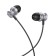 Hoco M106 headphones, wired, vacuum, microphone, 1.2 m, gray