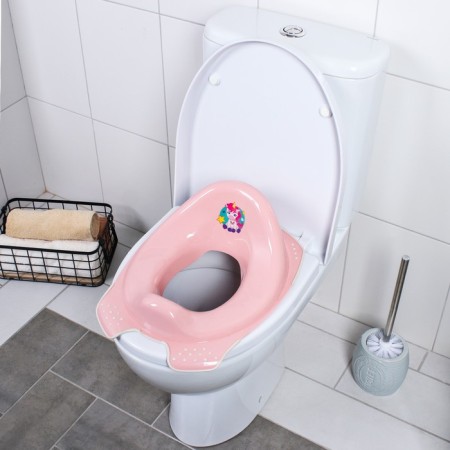 Children's lining - Sitting on the toilet "Bear" anti -slip, pink color-1