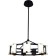 Suspended LED Crown 9XLED 36W, size 68x68x81-105 cm, black color, gold