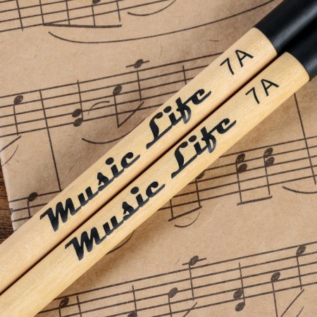 Drum sticks Music Life, 7a, maple, black-1