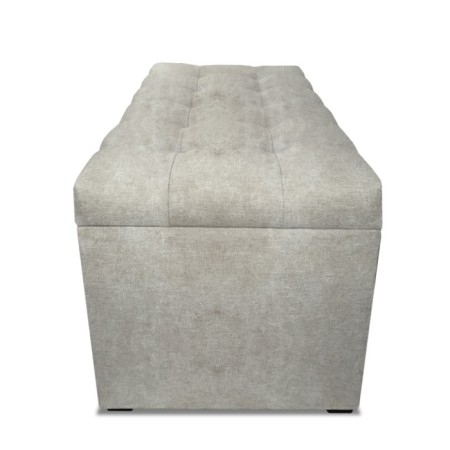 Puff with a lid and weighting, 800 × 400 × 420 mm, Dakota velor, Ivory color-4