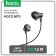 Hoco M75 headphones, wired, inserts, microphone, jack 3.5 mm, 1.2 m, black
