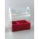 PVC box for flowers and desserts 26 x 18 x 30 cm, red
