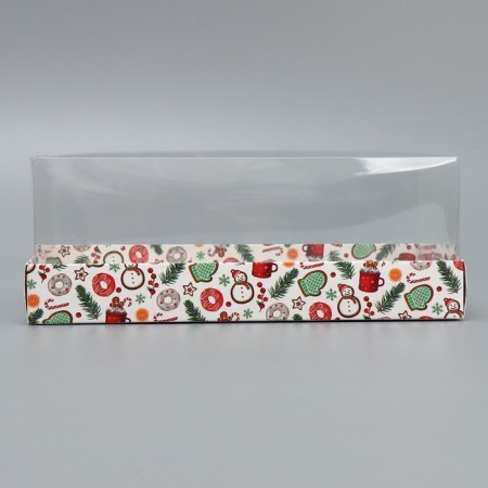 Box for dessert "cookies", 22 x 8 x 13.5 cm, new year-4