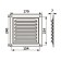 Ventilation grate Zein Lux RM1724SR, 170 x 240 mm, with a grid, metal, silver