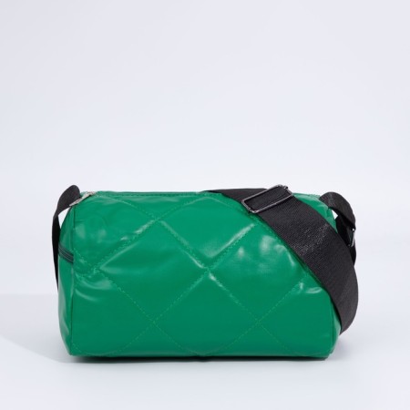 Bag Cross-Bodi with a zipper, green color