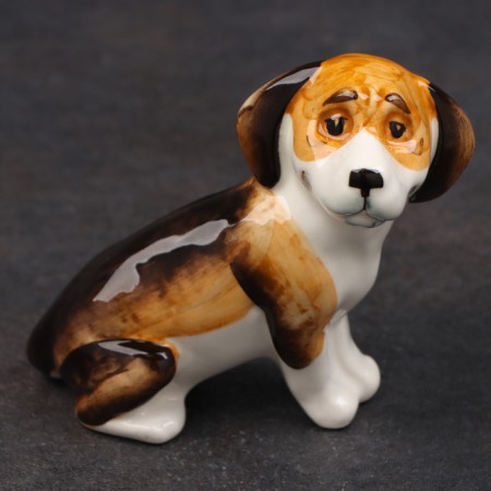 Porcelain figurine "Bigl", 10 cm, copyright painting