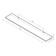 Metal shelf 490x70 mm for storage on a perforated panel, black