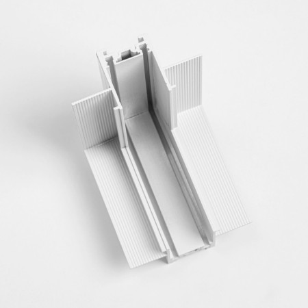 The connected connector for the tire pipeline (ceiling-wall) white 5x5 cm-1