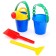 Set for playing the sand, small bucket, scoop, rake, watering can, color mix