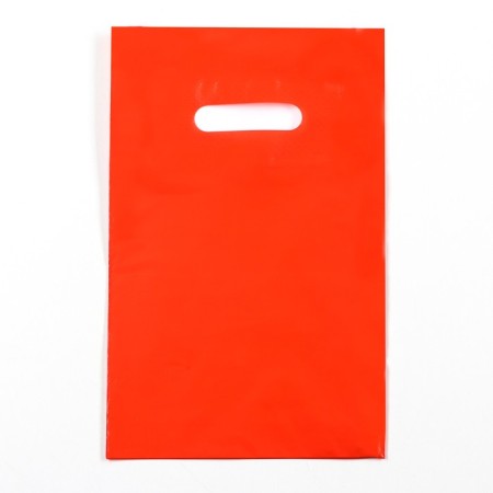 Polyethylene package with a cut pen, red 20-30 cm, 50 μm