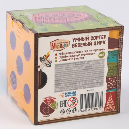 Smart Cubes "Funny Circus" 3 in 1 cubes, sorter, pyramid-10