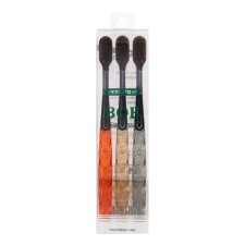A set of 3 stray toothbrushes, hard stiffness