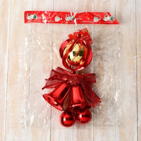 Decoration New Year's "Cozy Fairy Tale" Ball Bang, 10x30 cm, Red-1