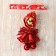 Decoration New Year's "Cozy Fairy Tale" Ball Bang, 10x30 cm, Red