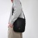 Male bag over the shoulder, Textura, artificial leather, black color