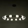 Assini Lamp with PDU 12XLED 90W black and gold 88x88x10-110 cm