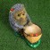 Garden figure "Hedgehog with wicker basket" 26x25x15cm